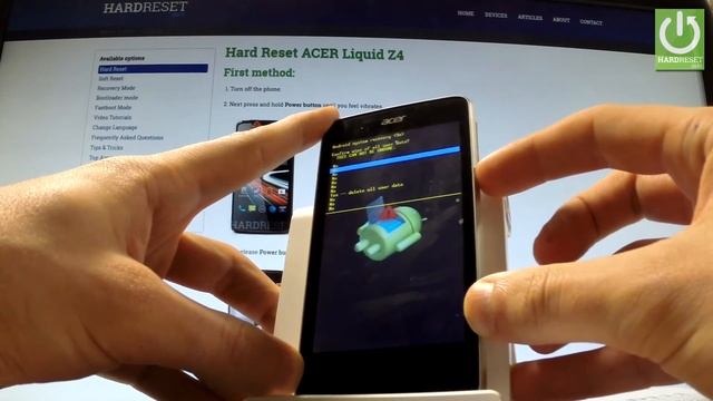 Hard Reset ACER Liquid Z4 - Forgotten Password / Recovery Mode смотреть онлайн