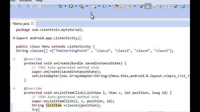 How to Create Android Application Tutorial 22 Finishing ListActivity смотреть онлайн