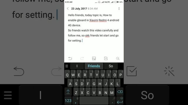 How to enable gboard in Xiaomi Redmi 4 android 4G device. смотреть онлайн