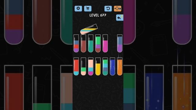 Water Color Sort Level 677 Walkthrough Solution iOS/Android смотреть онлайн