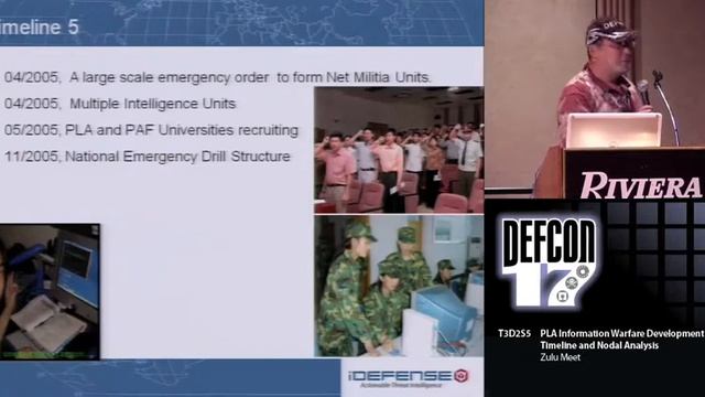 DEF CON 17 - Zulu Meet - PLA Information Warfare Development Timeline and Nodal Analysis смотреть онлайн