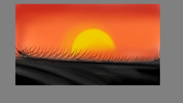 Easy to draw SUNSET landscope in sketchbook app android//how to draw in android смотреть онлайн