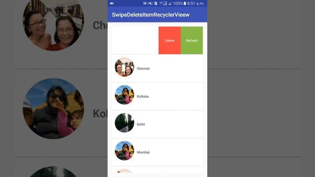 Swipe to delete item of recylerView in android смотреть онлайн