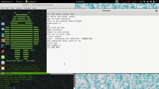 how to hack android with kali linux كيفية اختراق الاندرويد عن طريق الكالي لينيكس 2019 смотреть онлайн