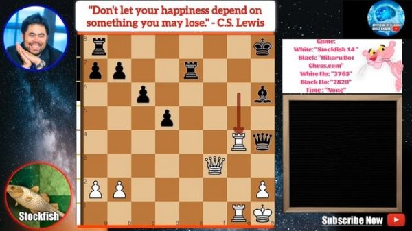 Stockfish 14 Down 3 Pawns against Hikaru Nakamura bot | hikaru chess | hikaru nakamura vs stockfish