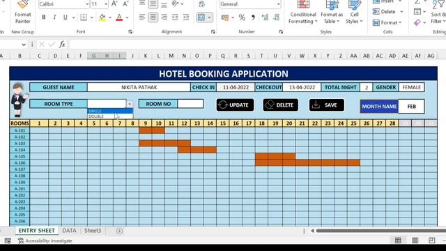 Hotel Booking Software | Excel Hotel Booking Application | Excel Software For Hotel Booking смотреть онлайн