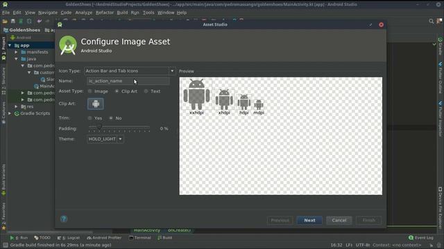 Android Studio Shoes Store App - Golden Shoes: Slanting View & Toolbar Icons (part3) смотреть онлайн