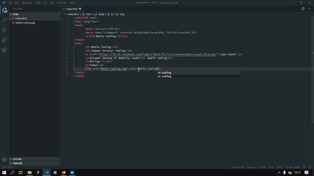HTML Dasar : Menampilkan Gambar pada HTML смотреть онлайн