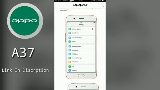 Oppo A37 ColourOs New software update смотреть онлайн