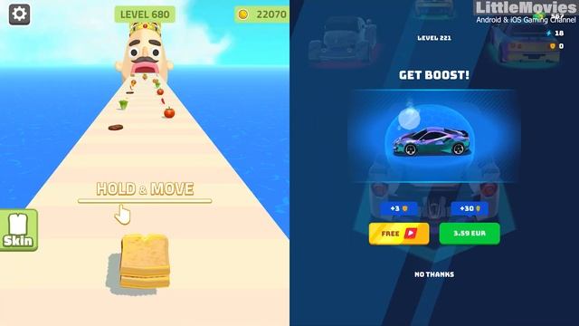 Sandwich Runner | Race Master 3D - All Level Gameplay Android,iOS - NEW APK BIG UPDATE смотреть онлайн