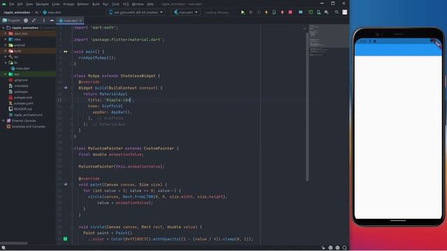 Flutter Ripple Animation under 6 minutes | Speed Code | Source code available on GitHub смотреть онлайн