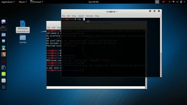 Demo to make a malicious apk in Kali linux смотреть онлайн