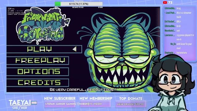 VS GORFIELD V2 Exclusive Build! | Garfield Creepypasta Mod!! [LIVE]