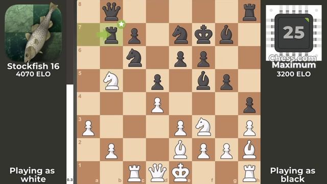 Stockfish 16 NNUE vs Chess.com Maximum смотреть онлайн