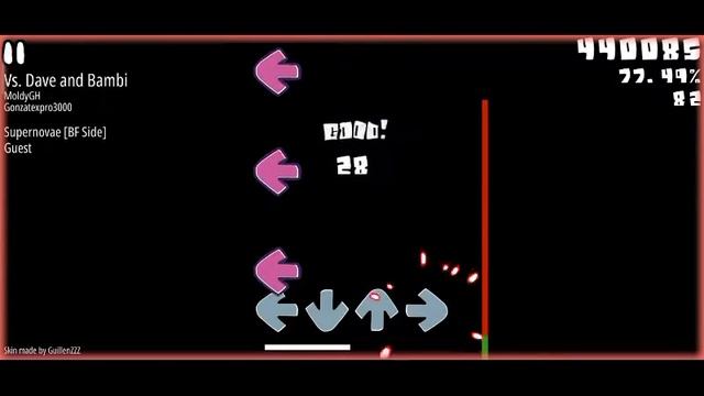 FNF Malody Android: vs Dave and Bambi Supernovae (145 miss 71% precision) смотреть онлайн
