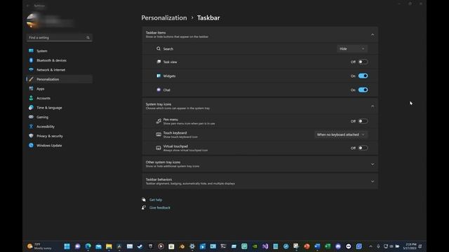 Task View and Taskbar Settings in Windows 11 [22H2] 2023 смотреть онлайн