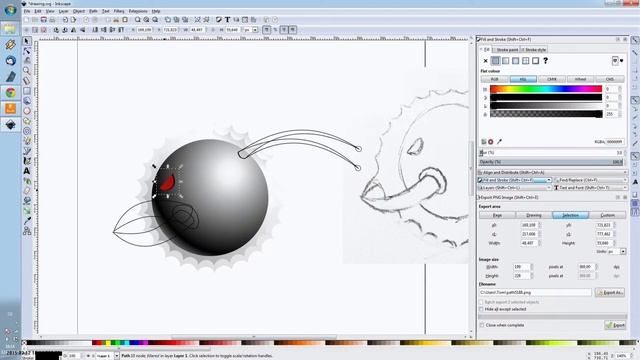 Saw Bug - Inkscape - 2d Game Art смотреть онлайн