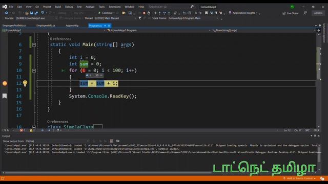 Visual Studio Tips : How to set Conditional Breakpoints/Debugging? | Tamil | DotNet Tamizha смотреть онлайн