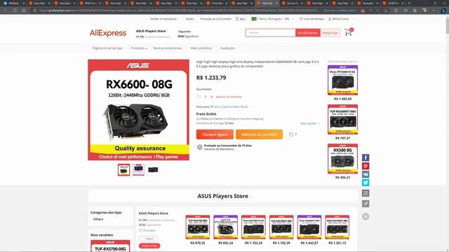 AS MELHORES GPUs (PLACA DE VÍDEO) DO ALIEXPRESS - ASUS | LUCBIT | VEINEDA | 51 RISC смотреть онлайн
