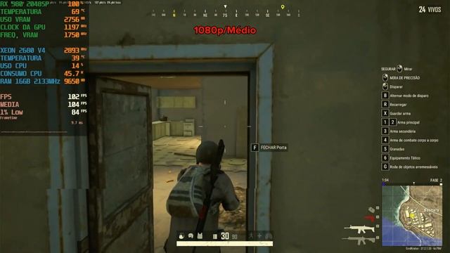 XEON 2680 V4 + RX 580 - TESTE NO PUBG смотреть онлайн