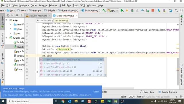 17-Dynamic UI (RelativeLayout) смотреть онлайн