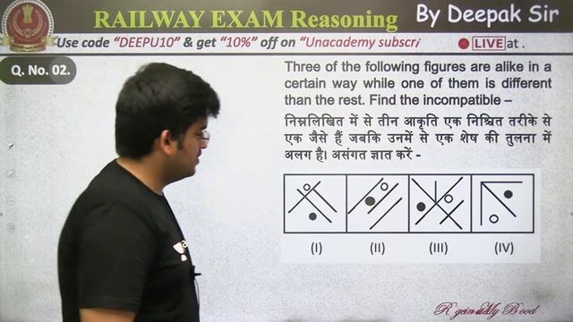 10:15 AM - RRB Group D/CBT-2 2020-21 | Reasoning by Deepak Tirthyani | Non-Verbal Reasoning (Part-4 смотреть онлайн