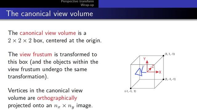 Computer Graphics 2013, Lect. 7(1) - Pipeline: perspective projection смотреть онлайн
