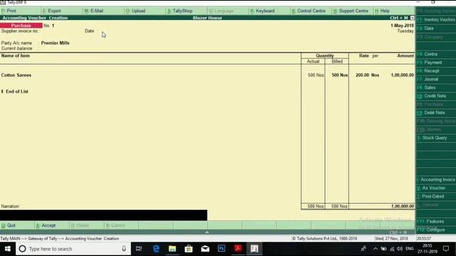 Tally ERP 9 | POS and PAYTM Accounting entry in TALLY ERP 9 - Part -3 смотреть онлайн