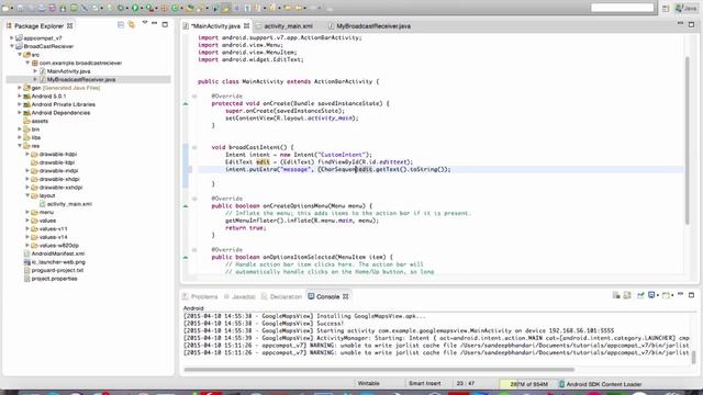 How to create Broadcast Receiver in Android смотреть онлайн