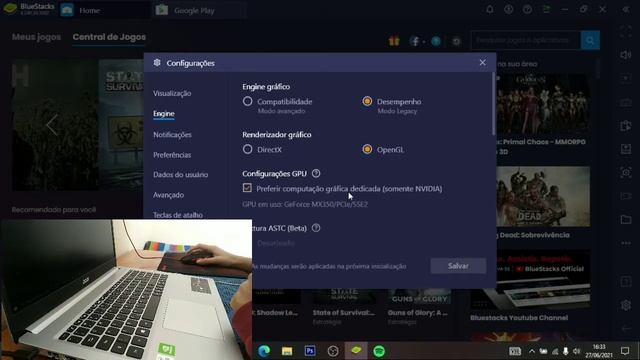 COMO BAIXAR E CONFIGURAR O BLUESTACKS EM QUALQUER PC OU NOTEBOOK 2021 - FREE FIRE ACER ASPIRE 5 смотреть онлайн