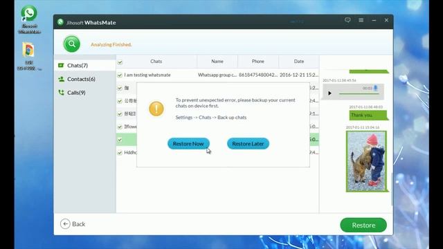 Jihosoft WhatsMate - Backup&Restore, Recover And Transfer WhatsApp On Android&iPhone 7 Plus/6s Etc?