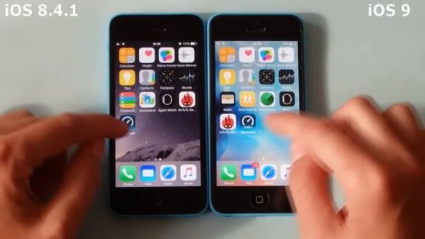iOS 9 vs iOS 8 4 1 iPhone 5c