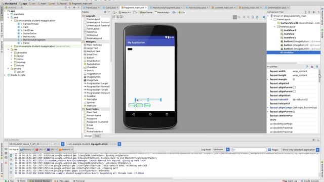 Android_Studio: BlackJack Part 17 --SeekBar смотреть онлайн