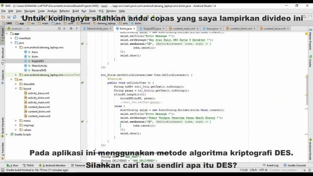 Android Studio Aplikasi SMS Kriptografi смотреть онлайн