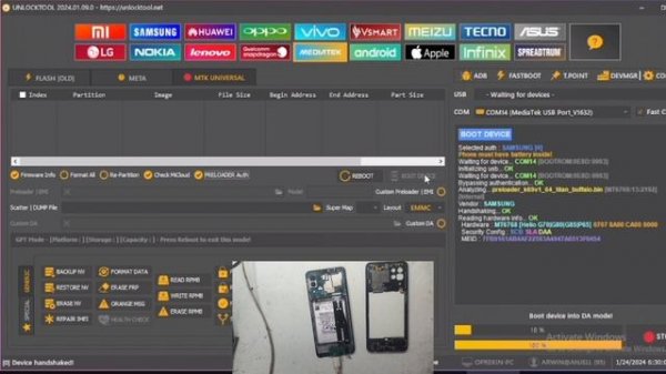 Bypass frp Samsung A22 android 13 by Unlocktool