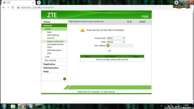 Seting Wifi Anti Hack Bobol di Jamin Aman - Modem ZTE IndiHome MAC Address смотреть онлайн