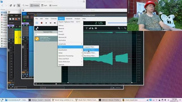 MusE 3.1 Wave editor tutorial смотреть онлайн