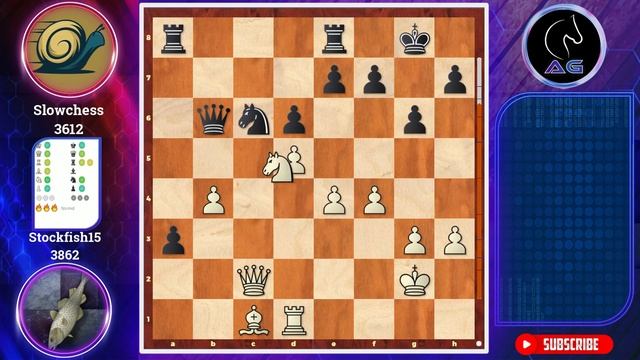 A classical win!! || Stockfish 15 vs Slowchess смотреть онлайн
