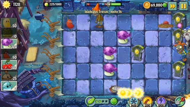 Plants Vs. Zombies 2 - Idade das Trevas (Dark Ages) - Noite 14 смотреть онлайн