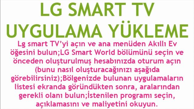 LG Smart TV Uygulama Yükleme Nasıl Yapılır?