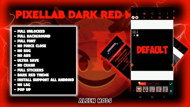 Pixellab Dark Red Mod Apk | Pixellab Mod | Mod | Alien Mods | @EVILALIENEDURANGA