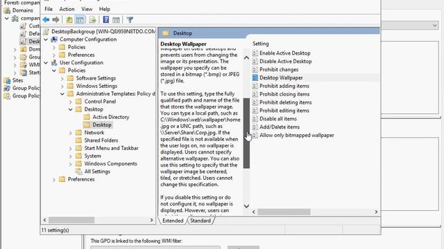 Deploy a Desktop Background Wallpaper using Group Policy (GPO) to all machines | Windows Server 201 смотреть онлайн