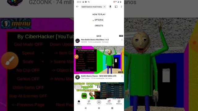 como baixar baldi Basics mod menu смотреть онлайн