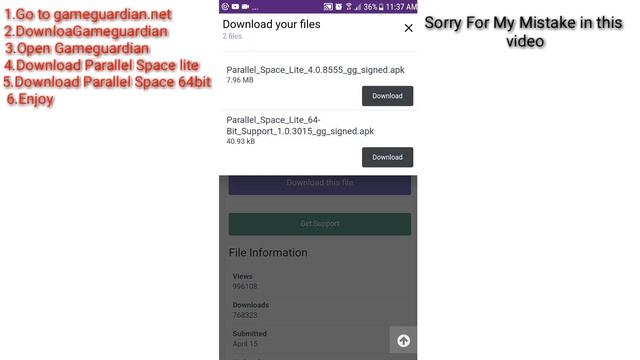 *NO ROOT*How to Download Gameguardian with Parallel Space смотреть онлайн