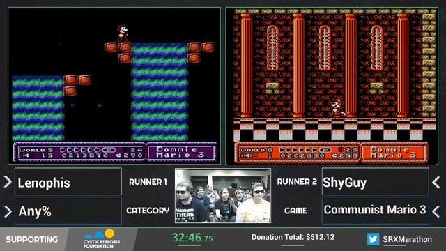SRX Spring 2018: Communist Mario 3 - Any% by Lenophis and Shyguy in 1:09:54 смотреть онлайн