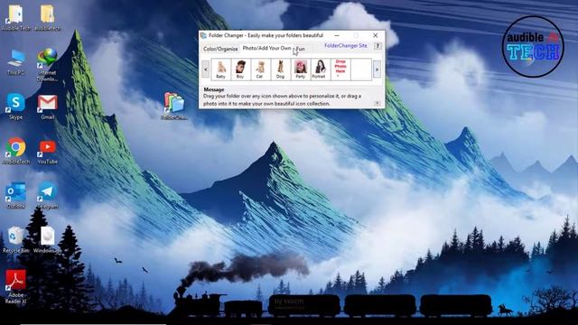 How to change Folder color and ICON just Drag and Drop 2020[Audible Tech] смотреть онлайн