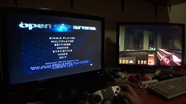 Open Arena on Ouya LANning with Linux Mint смотреть онлайн