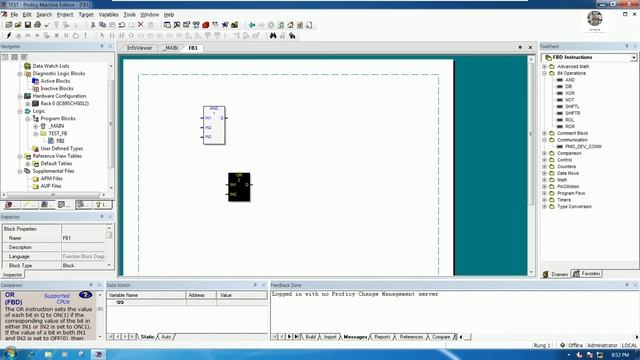 GE PLC Basic Function Block Diagram by using software Proficy Machine Edition Part1 смотреть онлайн