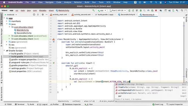 Menerapkan Intent Explicit dan Intent Implicit Android Studio смотреть онлайн