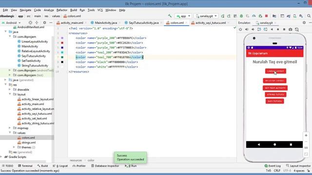 Android Studio Dersleri 2021 Ders 17: Color. xml (Renkler) смотреть онлайн